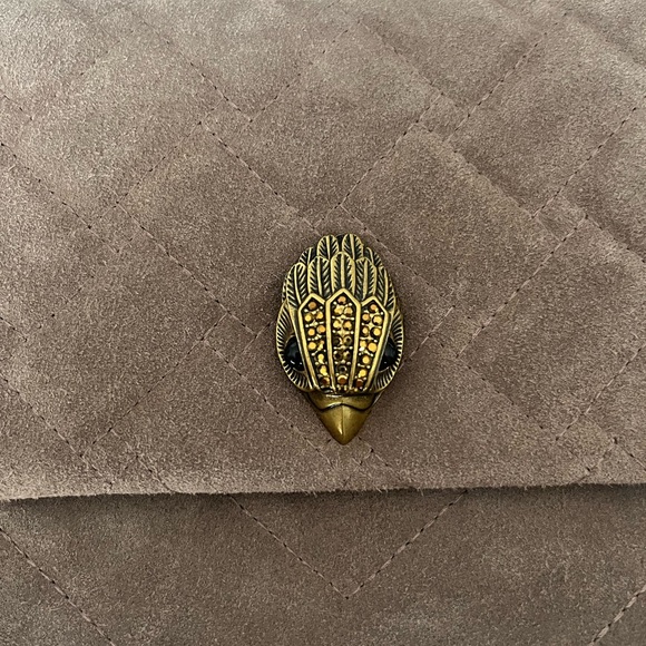 Kurt Geiger Quilted Suede Crossbody Bag - Brown - Picture 7 of 7